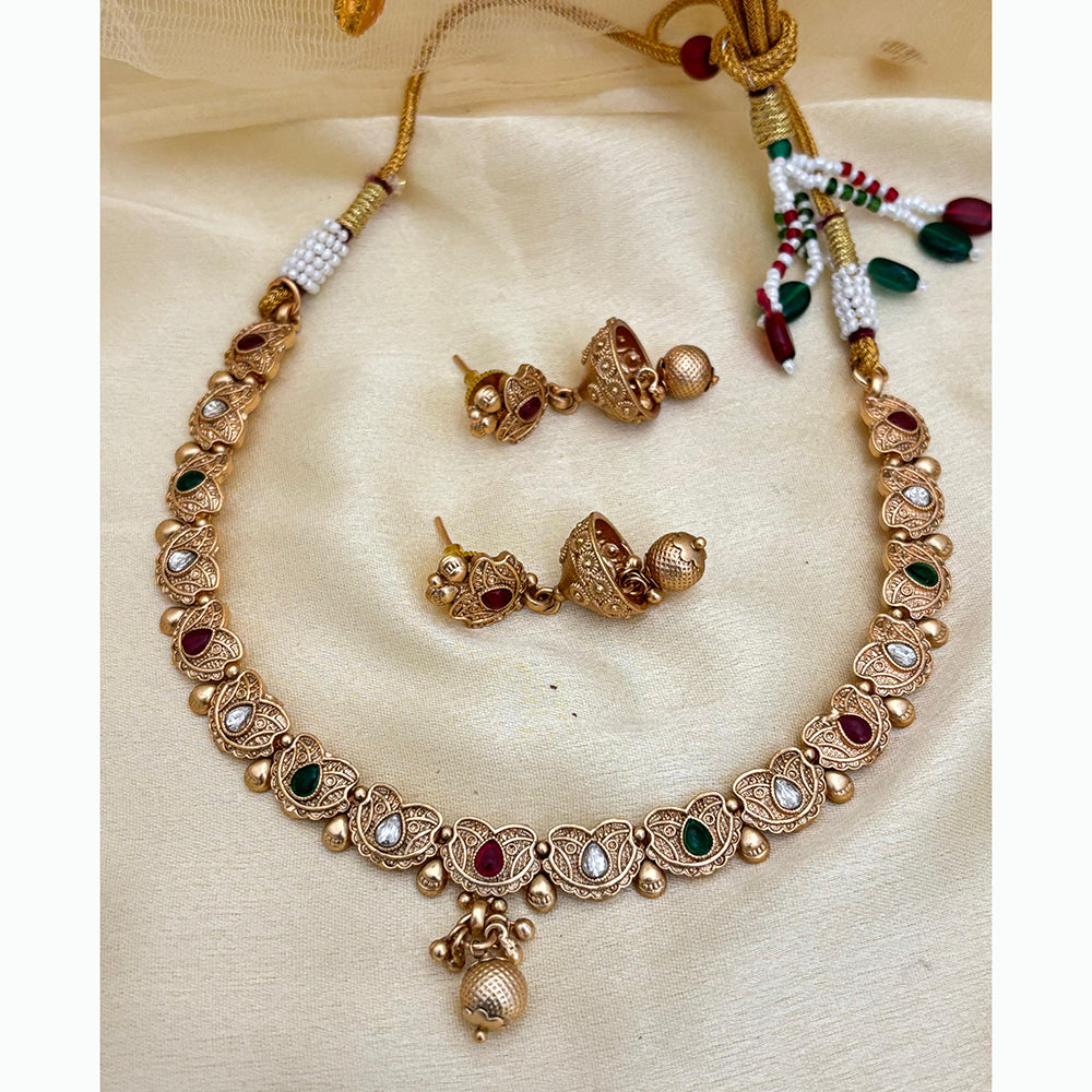 Jewel Addiction Elegant Crystal Stone Necklace Set Party and Wedding Wear