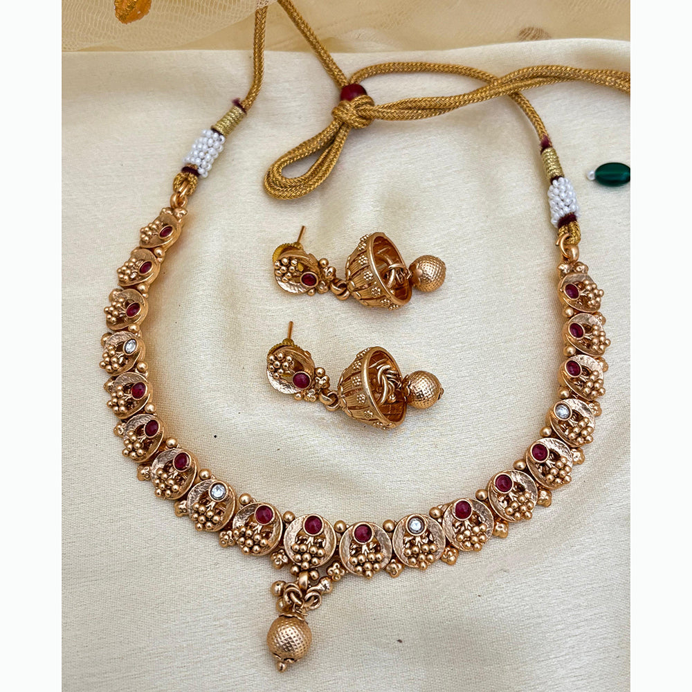 Jewel Addiction Elegant Crystal Stone Necklace Set Party and Wedding Wear