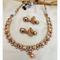 Jewel Addiction Traditional Pota Stone and Pearl Necklace Set For All Occassions 