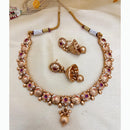 Jewel Addiction Traditional Pota Stone and Pearl Necklace Set For All Occassions