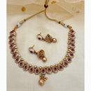 Jewel Addiction Elegant Crystal Stone Necklace Set With Meenakari work Party and Wedding Wear