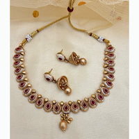Jewel Addiction Elegant Crystal Stone Necklace Set With Meenakari work Party and Wedding Wear