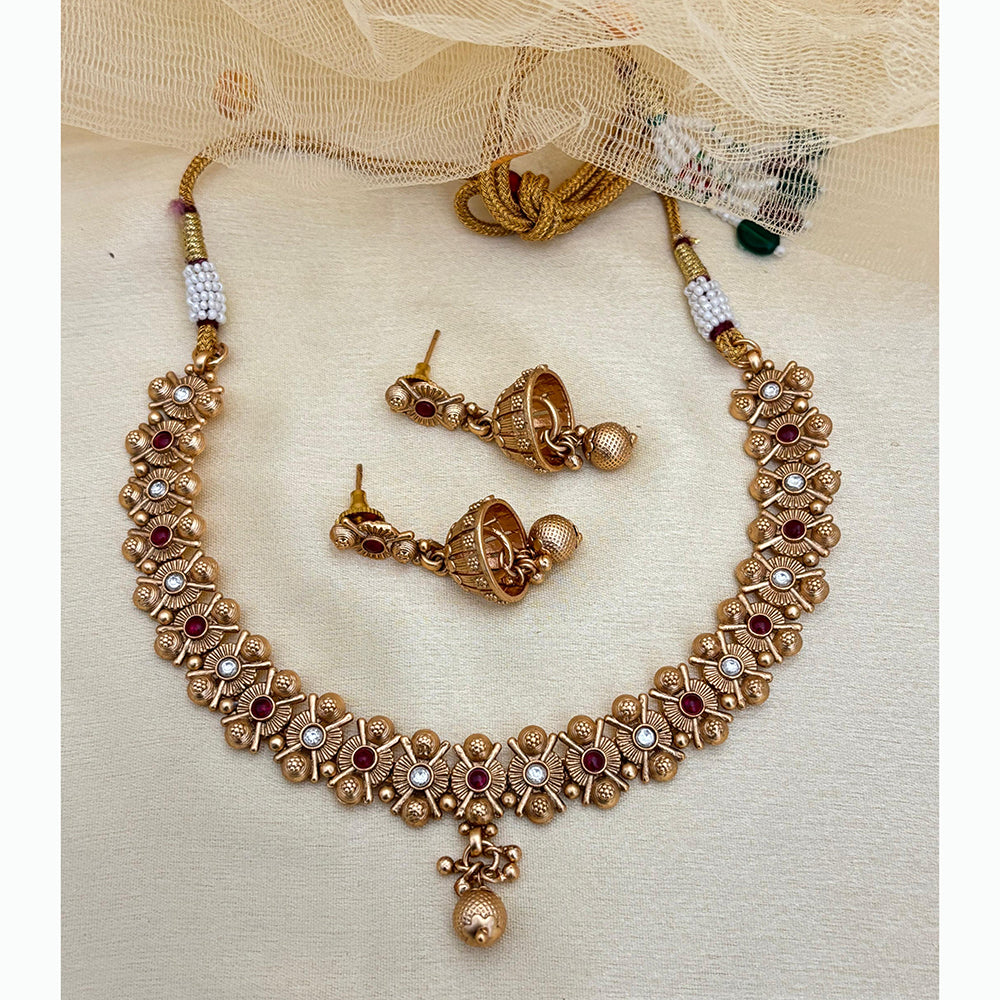 Jewel Addiction Elegant Crystal Stone Necklace Set Party and Wedding Wear