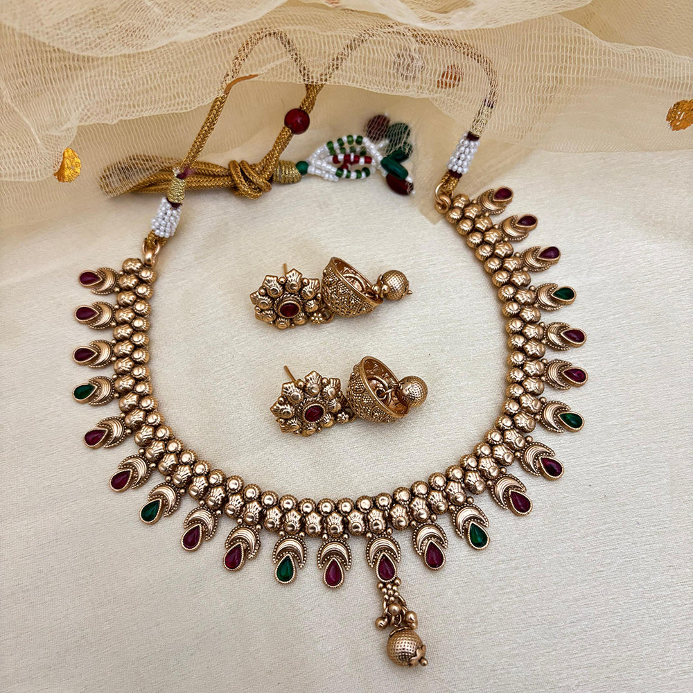 Jewel Addiction Elegant Crystal Stone Necklace Set Party and Wedding Wear