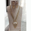 Jewel Addiction Ethnic Pota Stones Long Necklace Set for Party and wedding Outfits