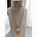 Jewel Addiction Ethnic Pota Stones Long Necklace Set for Party and wedding Outfits
