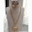 Jewel Addiction Ethnic Pota Stones Long Necklace Set for Party and wedding Outfits