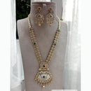 Jewel Addiction Ethnic Pota Stones Long Necklace Set for Party and wedding Outfits
