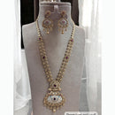 Jewel Addiction Ethnic Pota Stones Long Necklace Set for Party and wedding Outfits