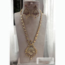 Jewel Addiction Ethnic Pota Stones Long Necklace Set for Party and wedding Outfits