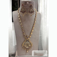 Jewel Addiction Ethnic Pota Stones Long Necklace Set for Party and wedding Outfits
