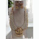 Jewel Addiction Royal Gold Plated Pearl Necklace Wth Couple Motif For Wedding Occassions