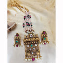 Jewel Addiction Designer Pota Stone And Pearl Long Necklace Set