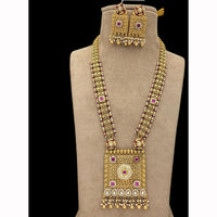Jewel Addiction Designer Pota Stone And Pearl Long Necklace Set