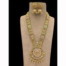Jewel Addiction Designer Pota Stone And Pearl Long Necklace Set