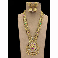 Jewel Addiction Designer Pota Stone And Pearl Long Necklace Set