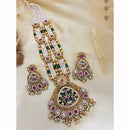 Jewel Addiction Designer Pota Stone And Pearl Long Necklace Set