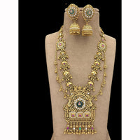 Jewel Addiction Designer Pota Stone And Pearl Long Necklace Set
