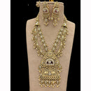 Jewel Addiction Designer Pota Stone And Pearl Long Necklace Set