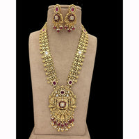 Jewel Addiction Designer Pota Stone And Pearl Long Necklace Set