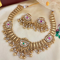 Jewel Addiction Timeless Grace Pota Stone And Pearl Necklace Set