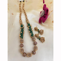 Jewel Addiction Designer Pota Stone And Pearl Necklace Set