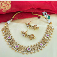 Jewel Addiction Designer Pota Stone And Pearl Necklace Set