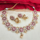 Jewel Addiction Designer Pota Stone And Meenakari Necklace Set
