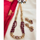Jewel Addiction Designer Pota Stone And Pearl Necklace Set