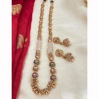 Jewel Addiction Designer Pota Stone And Pearl Necklace Set