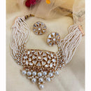 Jewel Addiction Luxury Polki Kundan And Pearl Choker Necklace Set