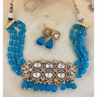 Jewel Addiction Luxury Polki Kundan And Pearl Choker Necklace Set