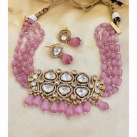 Jewel Addiction Luxury Polki Kundan And Pearl Choker Necklace Set