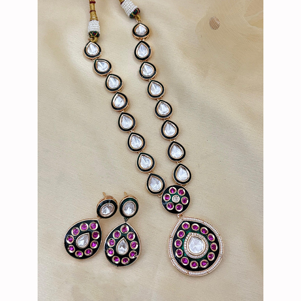Jewel Addiction Luxury Polki Kundan Stone And Meenakari Necklace Set