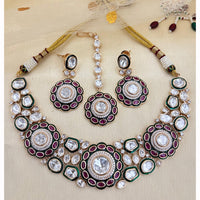 Jewel Addiction Luxury Polki Kundan Stone And Meenakari Necklace Set