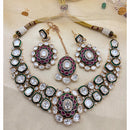Jewel Addiction Luxury Polki Kundan Stone And Meenakari Necklace Set