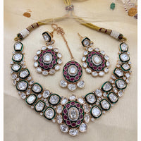 Jewel Addiction Luxury Polki Kundan Stone And Meenakari Necklace Set