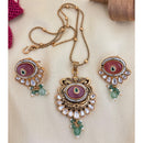 Jewel Addiction Pota Stone And Pearl Designer Pendant Set