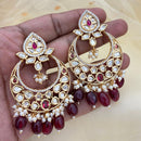 Jewel Addiction Designer Polki kundan Stone And Beads Dangler Earrings