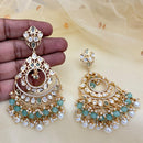 Jewel Addiction Designer Polki kundan Stone And Beads Dangler Earrings