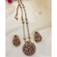Jewel Addiction Pota Stone And Pearl Long Necklace Set