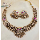 Jewel Addiction Pota Stone And Pearl Necklace Set
