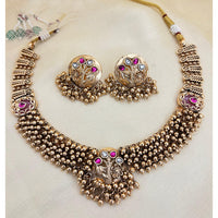 Jewel Addiction Pota Stone And Pearl Necklace Set