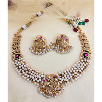 Jewel Addiction Pota Stone And Pearl Necklace Set