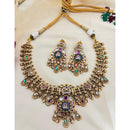 Jewel Addiction Elegant Pota Stone And Pearl Designer Necklace Set