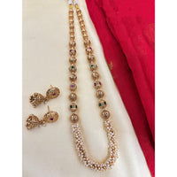 Jewel Addiction Pota Stone And Pearl Elegant Necklace Set