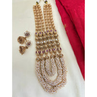 Jewel Addiction Pota Stone And Pearl Elegant Necklace Set