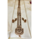Jewel Addiction South Indian Pota Stone And Pearl Temple Long Necklace Set