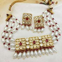 Jewel Addiction Heavy Look Polki Kundan And Beads Choker Necklace Set