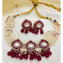Jewel Addiction Heavy Look Polki Kundan And Beads Choker Necklace Set